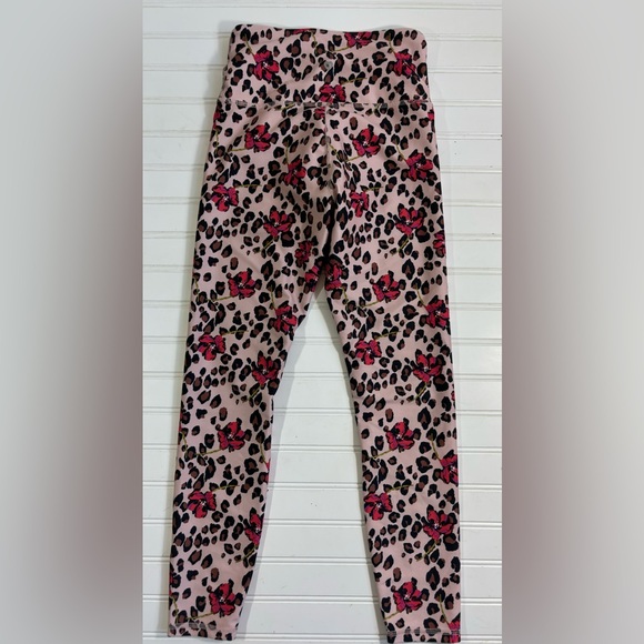 Wildfox Sweat Leopard Print Floral High Waisted Leggings Athletic Womens Small - Picture 10 of 13
